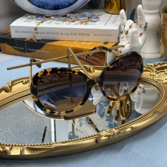 🆕 VIVIENNE WESTWOOD 🧿 NWOT VW793 Round Tortoise Shell Sunglasses - Gold Havana - Picture 15 of 16